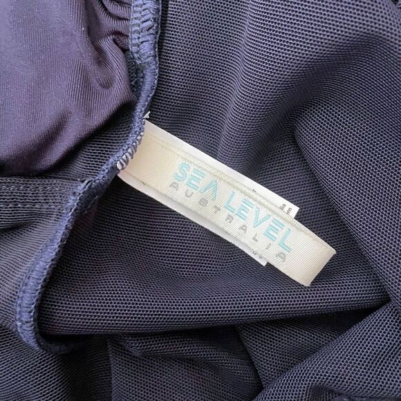 Sea Level Australia Essentials V Style One Piece Swimsuit Night Sky Navy Blue Si - Picture 5 of 10